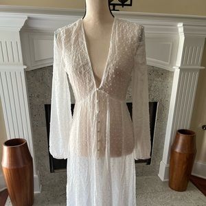 Express sheer maxi dress